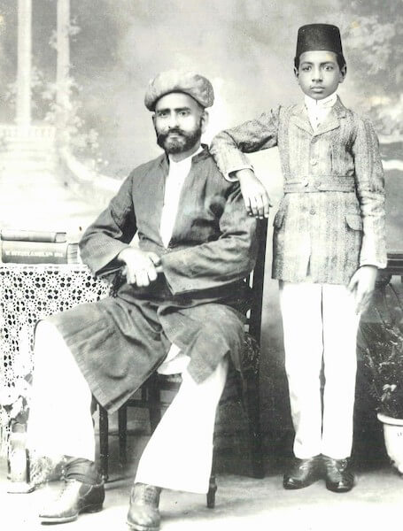 Muradali Juma with his son Mohamed (Tajbibi's father)