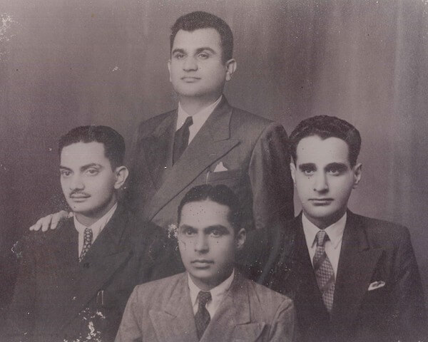 Missionary Kaderali Patel with fellow missionaries Gulamhussein Juma, Abualy Alibhai Aziz and Amirali Khudababux Talib