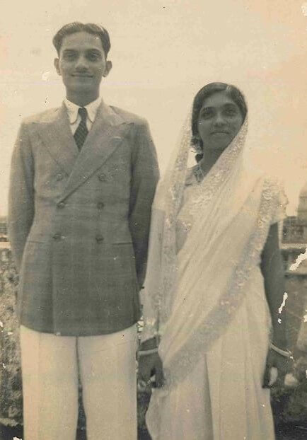 Tajbibi and Alwaez Abualy before their migration to Africa, ca. 1943-45