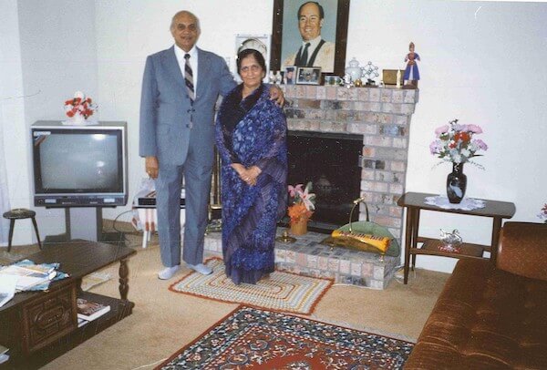 Tajbibi and Abualy in their home in Burnaby BC